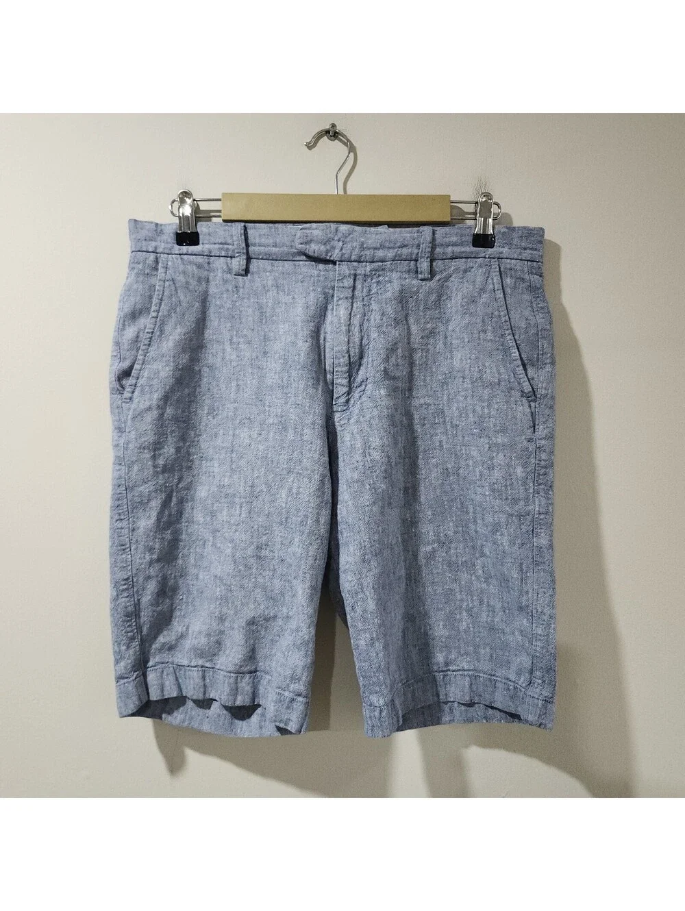 J.Crew Rivington Light Blue Linen Blend Shorts Preppy Summer Beach Mens 31